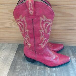 Women's Red Western Cowboy Boots
